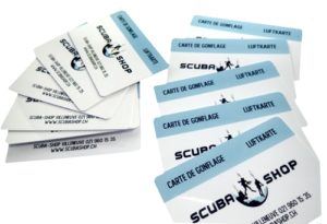 CARTE DE GONFLAGE SCUBA-SHOP