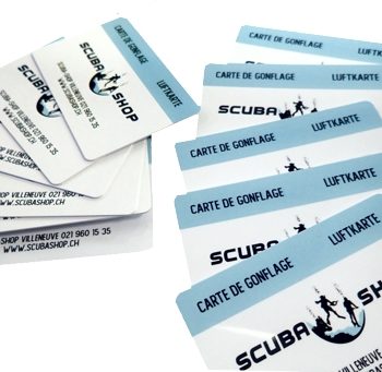 DIE LUFTKARTE SCUBA-SHOP AUFLADEN
