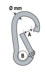 MOUSQUETON INOX ASYMÉTRIQUE  100 MM – Image 2
