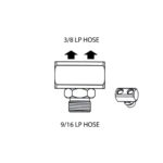 DIRZONE ADAPTATEUR T 9/16 SUR 2 x LP 3/8 – Image 2