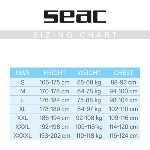 Seac Masterdry Tabelle SEAC COMBINAISON INVIDIA 3 MM HOMME – Image 4