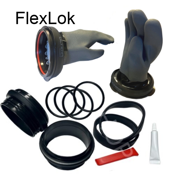Ultimat System komplet und handschuh Grau Flexlok WATERPROOF ULTIMA TWIST AVEC GANTS PVC GRIS ET SYSTEM FLEXLOK – Image 1