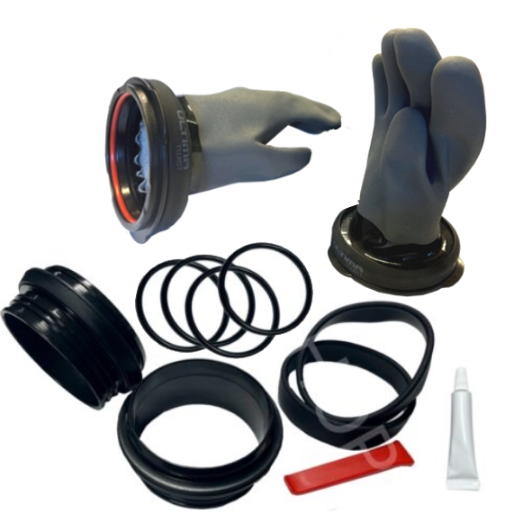 Ultimat System komplet und handschuh Grau WATERPROOF ULTIMA TWIST AVEC GANTS PVC GRIS ET SYSTEM – Image 1